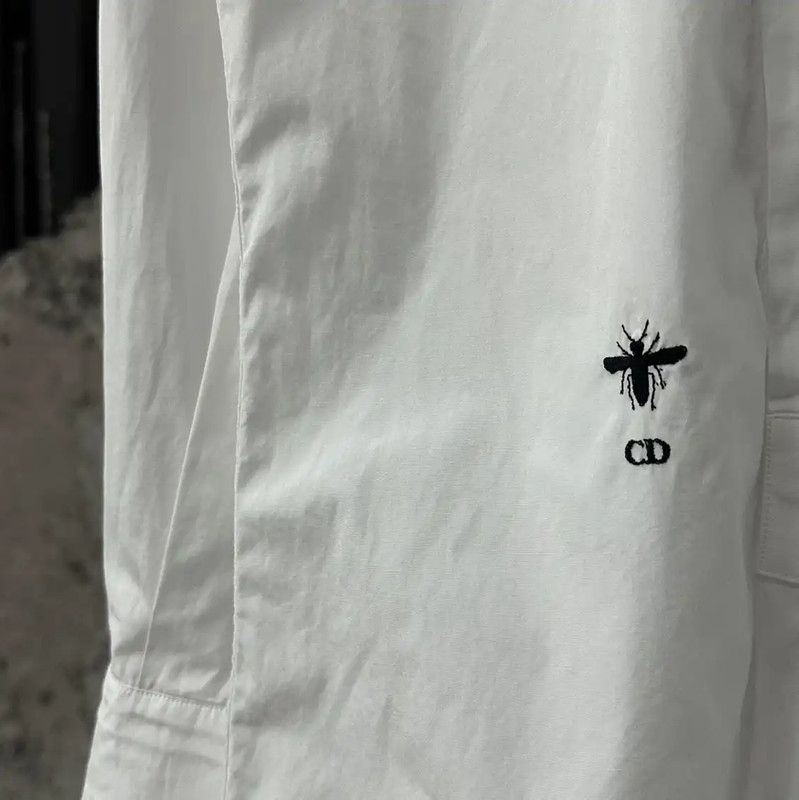 Dior Dior White Cotton Long Sleeve Dress 0089 Size M / US 6-8 / IT 42-44 - 5 Thumbnail