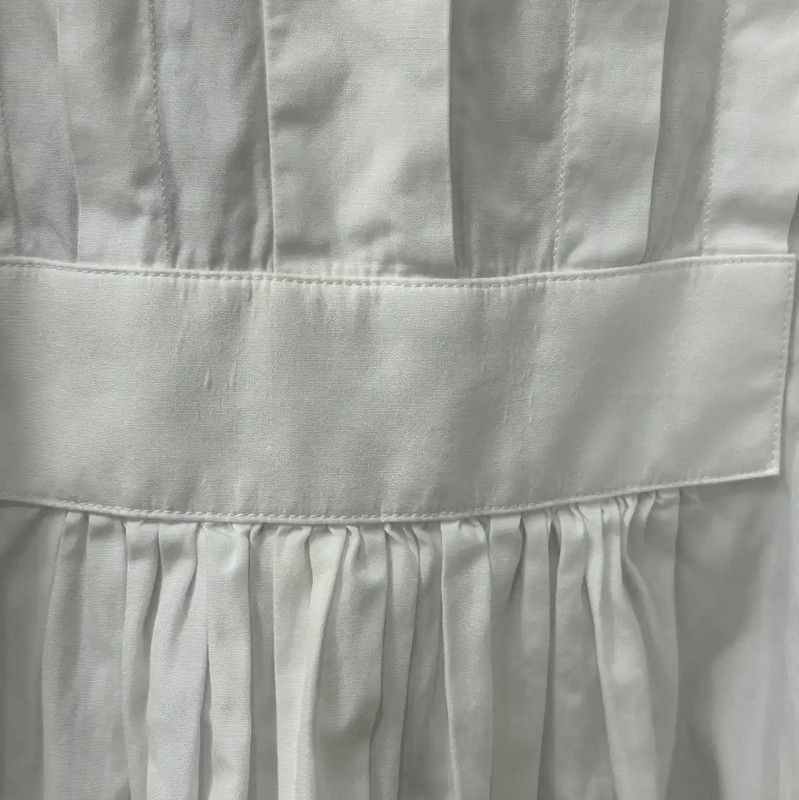 Dior Dior White Cotton Long Sleeve Dress 0089 Size M / US 6-8 / IT 42-44 - 6 Thumbnail