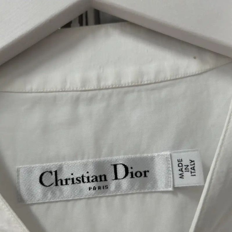 Dior Dior White Cotton Long Sleeve Dress 0089 Size M / US 6-8 / IT 42-44 - 7 Thumbnail