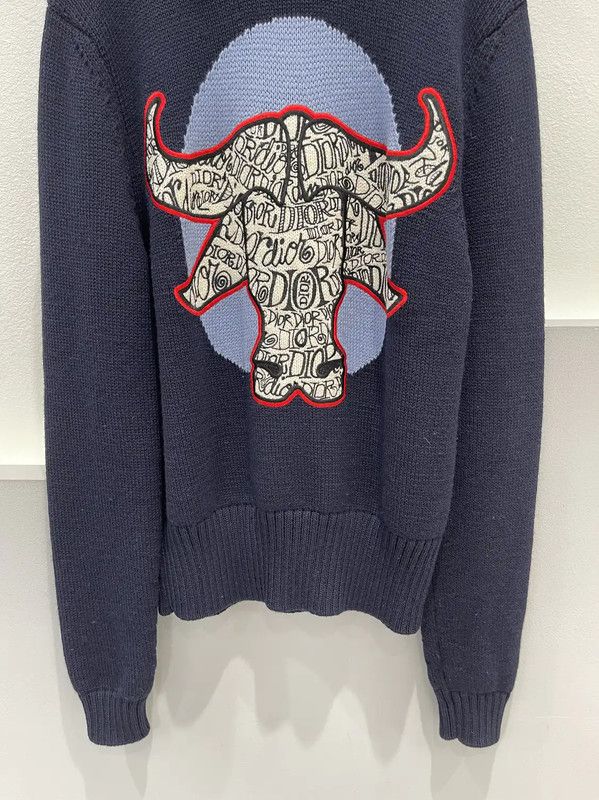 Dior Dior Women's Winter Blue Wool Sweater 0089 Size XS / US 0-2 / IT 36-38 - 4 Thumbnail