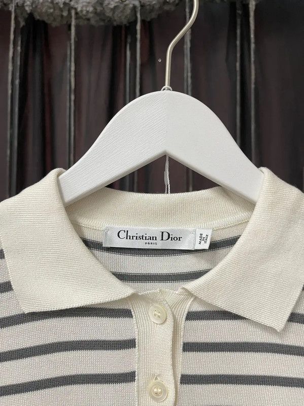 Dior Dior J'adior Striped Cotton T-Shirt for Women 0089 Size ONE SIZE - 6 Thumbnail