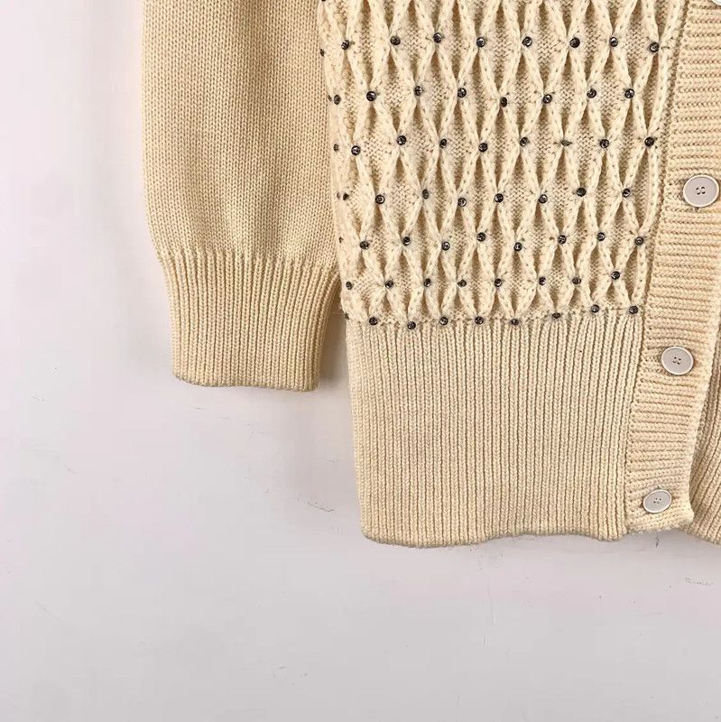 Dior Dior Beige Wool Cardigan for Women 0089 Size S / US 4 / IT 40 - 4 Thumbnail