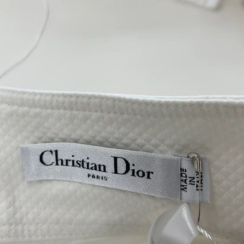 Dior Dior White Cotton Women's Midi Skirt 0089 Size 23" - 3 Thumbnail