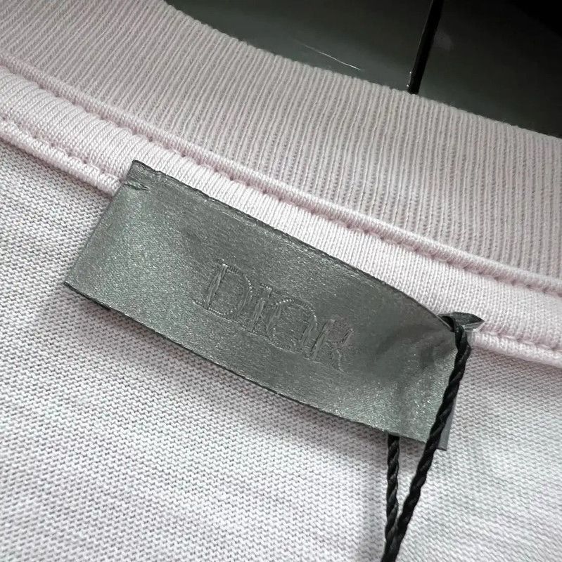 Dior Dior Pink Cotton Short Sleeve T-Shirt 0089 Size M / US 6-8 / IT 42-44 - 2 Thumbnail