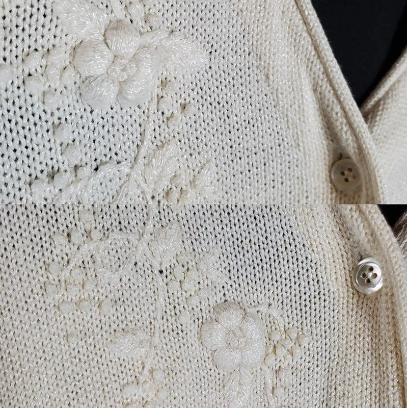 Dior Dior Beige Cotton Blend Embroidered Long Sleeve Top 0089 Size M / US 6-8 / IT 42-44 - 9 Thumbnail