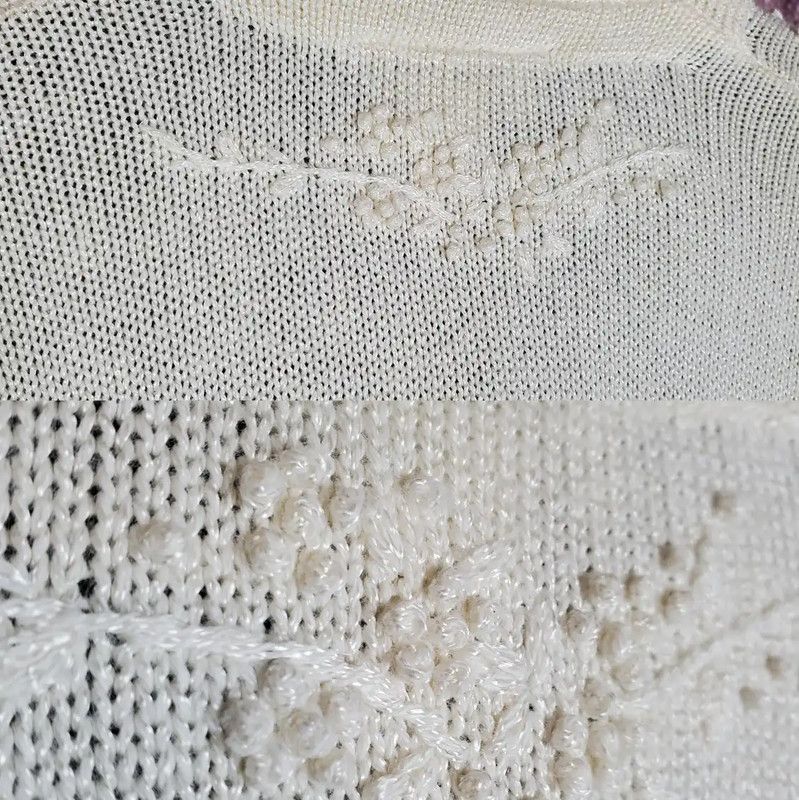Dior Dior Beige Cotton Blend Embroidered Long Sleeve Top 0089 Size M / US 6-8 / IT 42-44 - 8 Thumbnail
