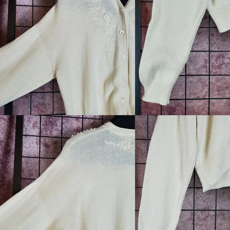 Dior Dior Beige Cotton Blend Embroidered Long Sleeve Top 0089 Size M / US 6-8 / IT 42-44 - 6 Thumbnail