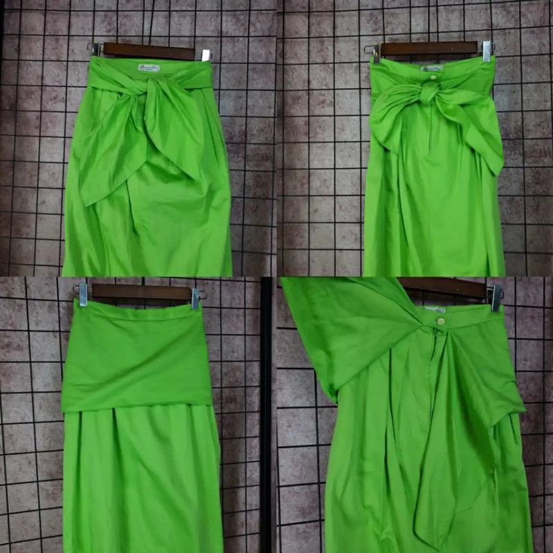 Dior Dior Green Cotton Mid-Length Skirt 0089 Size 23" - 7 Thumbnail