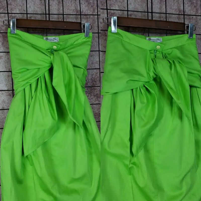 Dior Dior Green Cotton Mid-Length Skirt 0089 Size 23" - 6 Thumbnail