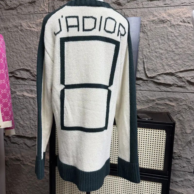 Dior Dior Green Wool Pullover Sweater for Women 0089 Size L / US 10 / IT 46 - 2 Thumbnail