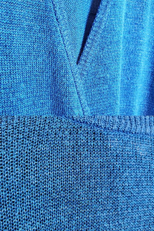Dior Dior Summer Blue Linen Blend Short Sleeve Top 0089 Size M / US 6-8 / IT 42-44 - 7 Thumbnail