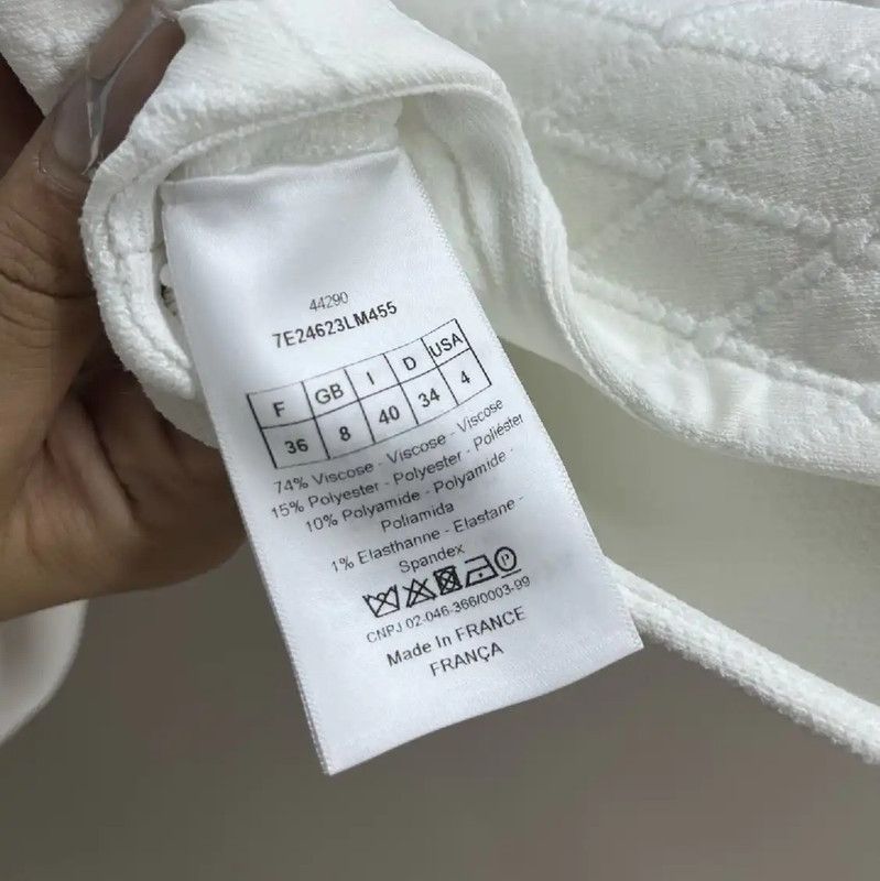 Dior Dior White Sleeveless Dress for Women 0089 Size M / US 6-8 / IT 42-44 - 5 Thumbnail