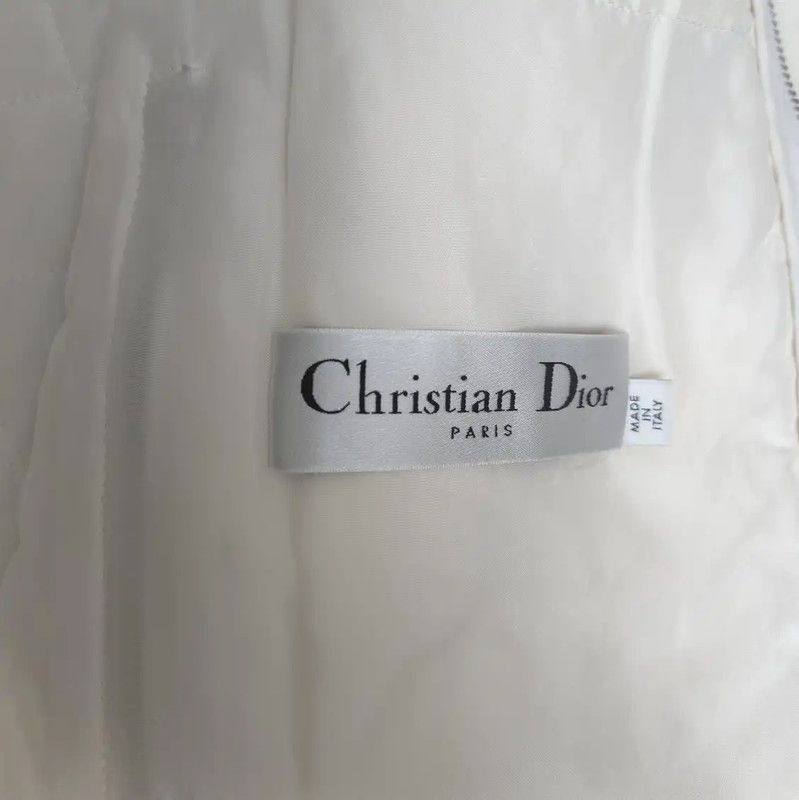 Dior Dior White Silk Checkered Women's Jacket 0089 Size S / US 4 / IT 40 - 3 Thumbnail