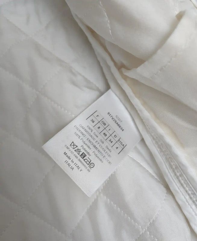 Dior Dior White Silk Checkered Women's Jacket 0089 Size S / US 4 / IT 40 - 5 Thumbnail