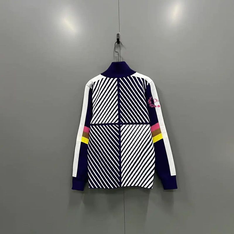 Dior Dior Multicolor Cotton Striped Jacket 0089 Size L / US 10 / IT 46 - 2 Thumbnail