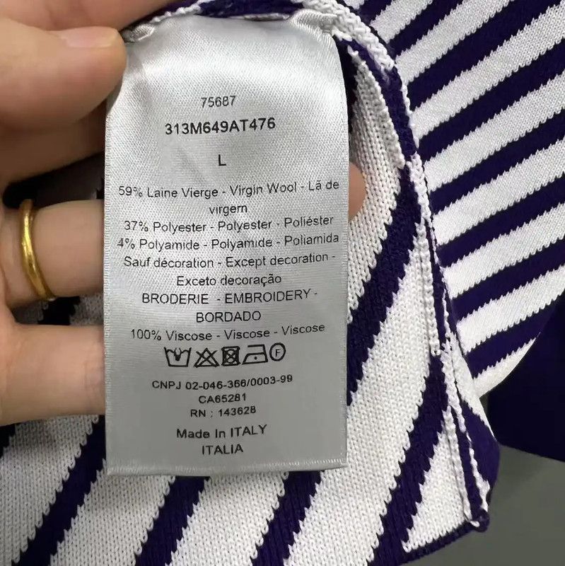 Dior Dior Multicolor Cotton Striped Jacket 0089 Size L / US 10 / IT 46 - 3 Thumbnail
