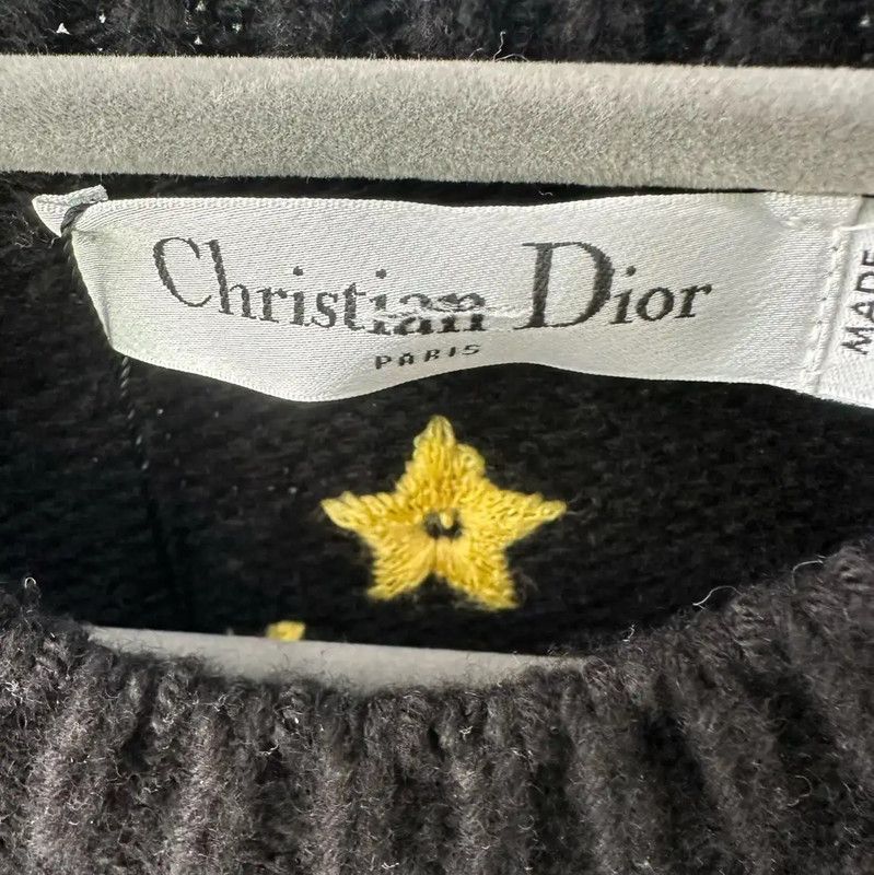 Dior Dior Black Wool Logo Short Sleeve T-Shirt 0089 Size S / US 4 / IT 40 - 3 Thumbnail