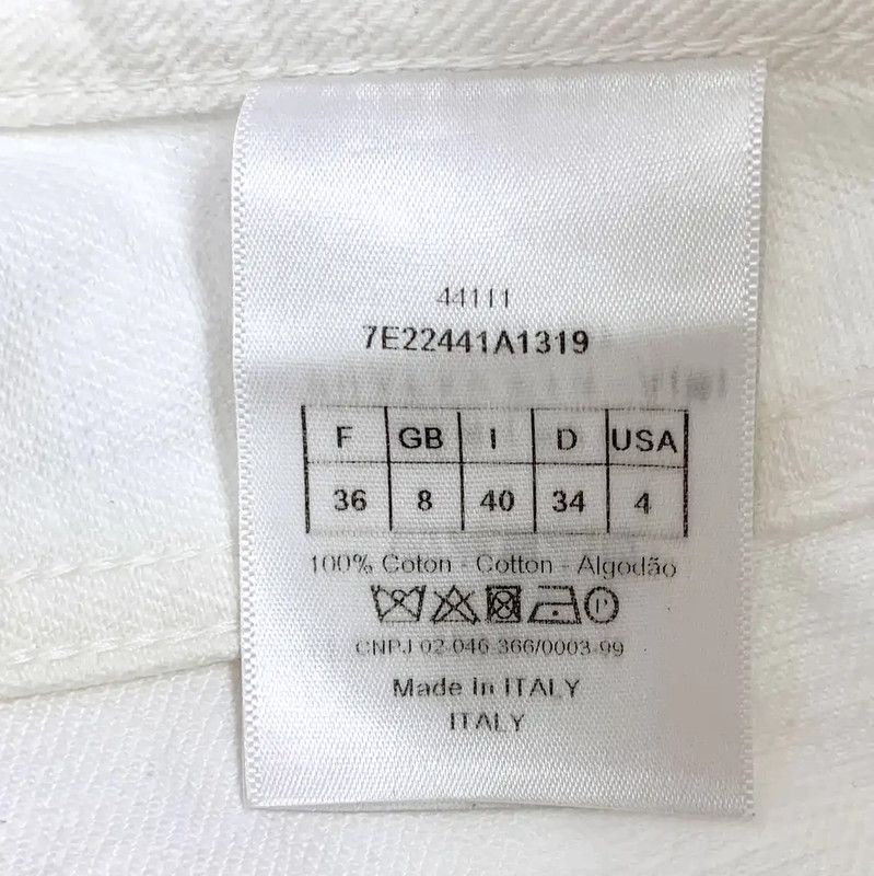Dior Dior White Cotton Casual Pants for Women 0089 Size 22" - 6 Thumbnail