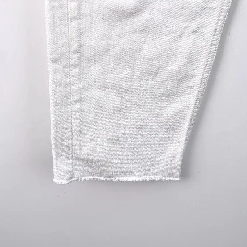 Dior Dior White Cotton Casual Pants for Women 0089 Size 22" - 4 Thumbnail