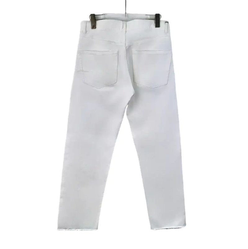 Dior Dior White Cotton Casual Pants for Women 0089 Size 22" - 2 Thumbnail