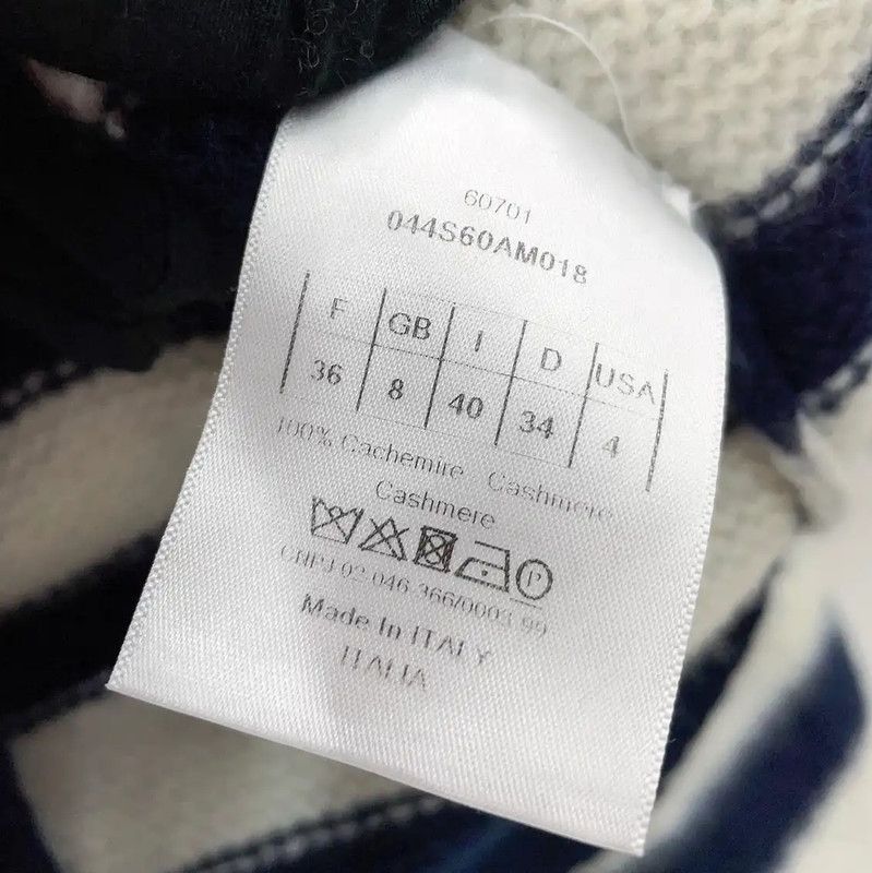 Dior Dior Blue Striped Cashmere Sweater for Women 0089 Size S / US 4 / IT 40 - 10 Thumbnail
