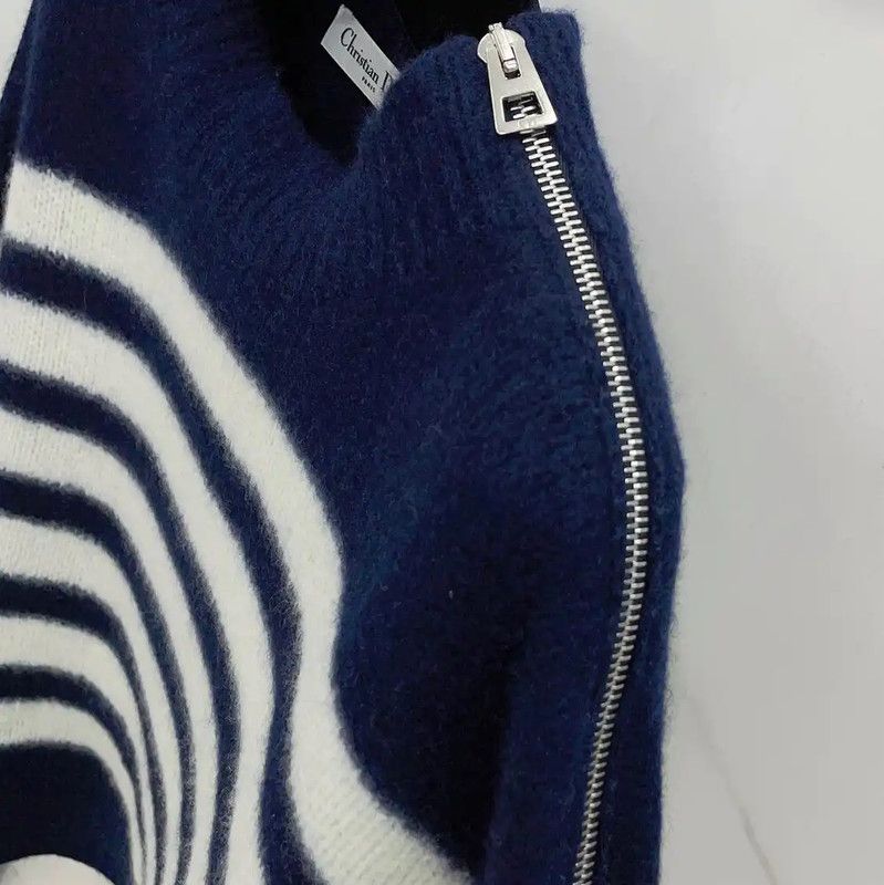 Dior Dior Blue Striped Cashmere Sweater for Women 0089 Size S / US 4 / IT 40 - 9 Thumbnail