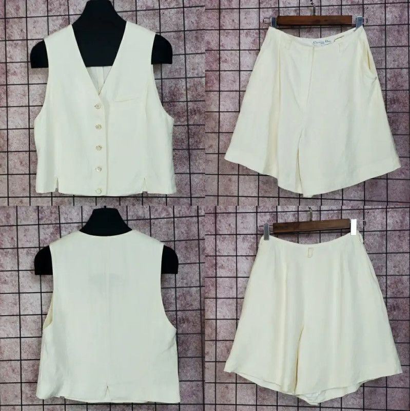Dior Dior Beige Summer Logo Sleeveless Cardigan 0089 Size M / US 6-8 / IT 42-44 - 2 Thumbnail
