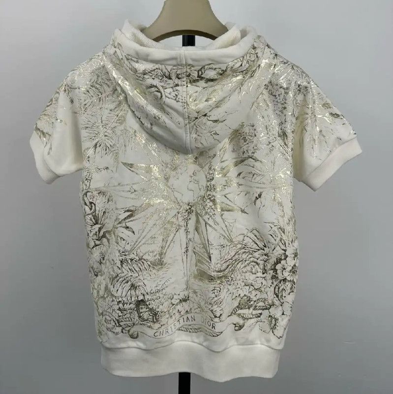 Dior Dior White Cotton Women's Hoodie with Print 0089 Size XS / US 0-2 / IT 36-38 - 2 Thumbnail
