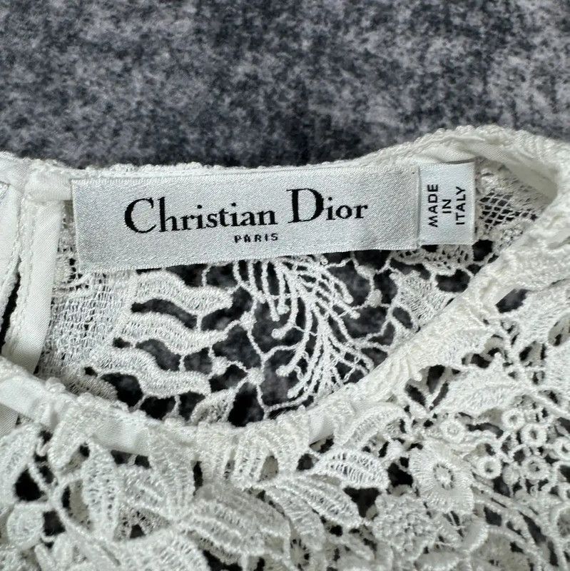 Dior Dior White Cotton Women's T-Shirt 0089 Size M / US 6-8 / IT 42-44 - 4 Thumbnail
