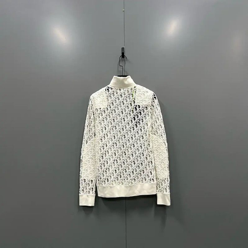 Dior Dior White Logo Long Sleeve Cropped T-Shirt 0089 Size XXS / US 00 / IT 34 - 2 Thumbnail