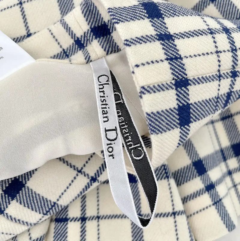 Dior Dior Checkered Wool Mini Skirt for Women 0089 Size 22" - 6 Thumbnail
