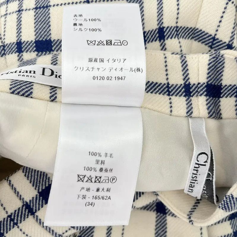 Dior Dior Checkered Wool Mini Skirt for Women 0089 Size 22" - 9 Thumbnail