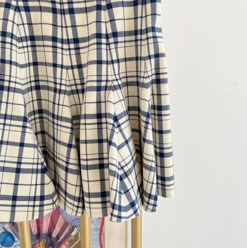 Dior Dior Checkered Wool Mini Skirt for Women 0089 Size 22" - 5 Thumbnail