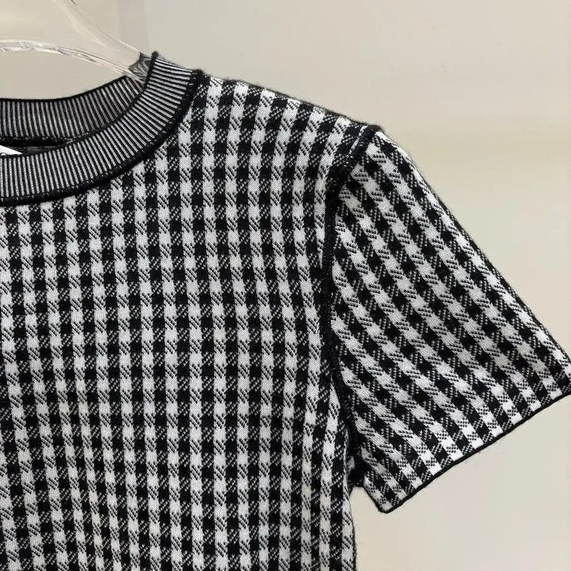 Dior Dior Black Cashmere Short Sleeve Sweater 0089 Size XS / US 0-2 / IT 36-38 - 4 Thumbnail