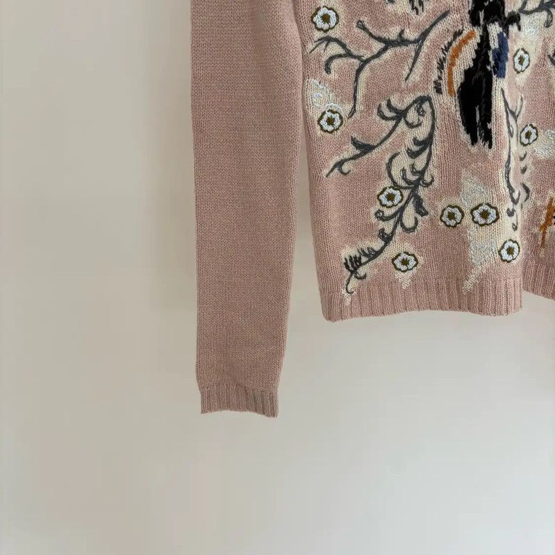 Dior Dior Pink Cashmere Sweater with Embroidery 0089 Size S / US 4 / IT 40 - 5 Thumbnail