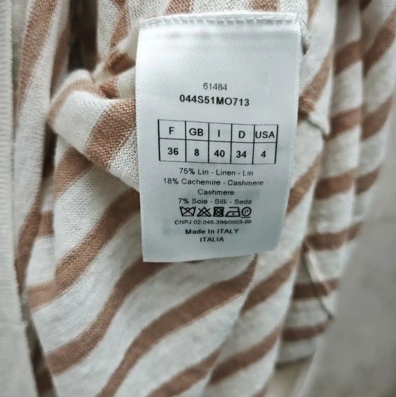 Dior Dior Striped White Women's Pullover Sweater 0089 Size S / US 4 / IT 40 - 3 Thumbnail