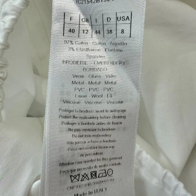 Dior Dior White Cotton Long Sleeve Shirt 0089 Size L / US 10 / IT 46 - 4 Thumbnail