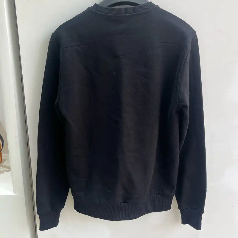 Dior Dior Black Cotton Embroidered Long Sleeve Sweatshirt 0089 Size S / US 4 / IT 40 - 2 Thumbnail