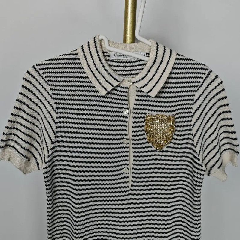 Dior Dior Summer White Striped Cotton Dress 0089 Size M / US 6-8 / IT 42-44 - 3 Thumbnail