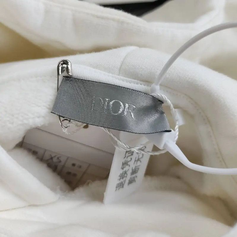 Dior Dior Women's White Cotton Hoodie for Spring 0089 Size XS / US 0-2 / IT 36-38 - 3 Thumbnail