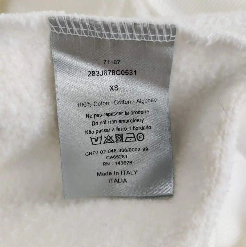 Dior Dior Women's White Cotton Hoodie for Spring 0089 Size XS / US 0-2 / IT 36-38 - 4 Thumbnail