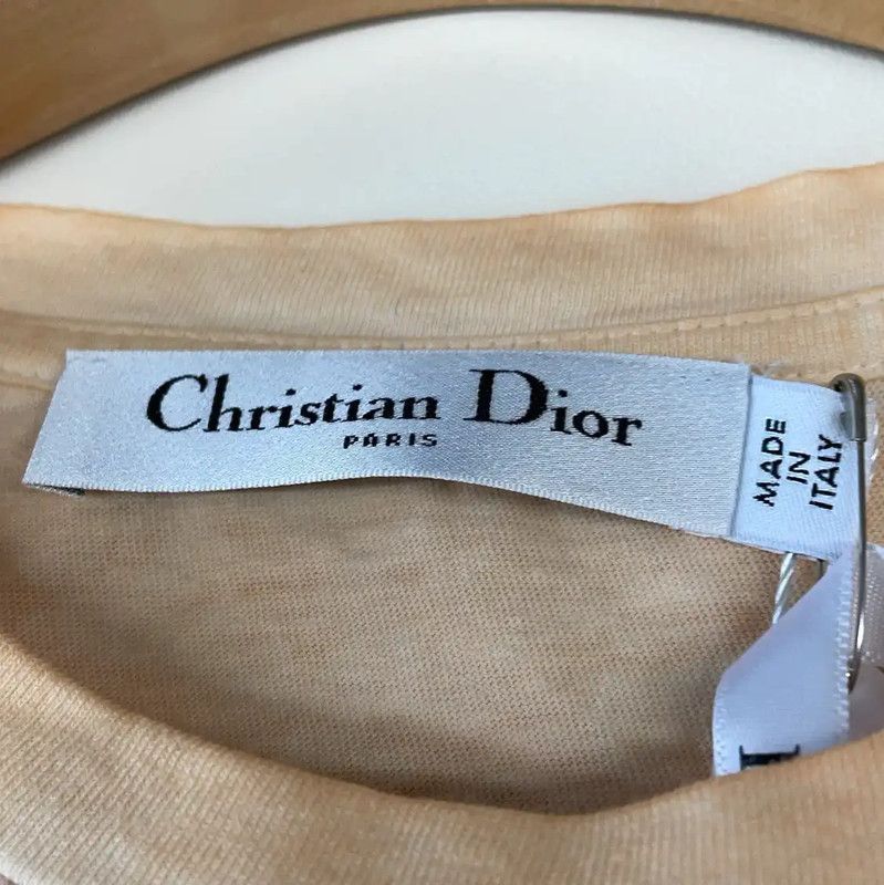 Dior Dior Women's Yellow Graphic Cotton T-Shirt 0089 Size L / US 10 / IT 46 - 3 Thumbnail