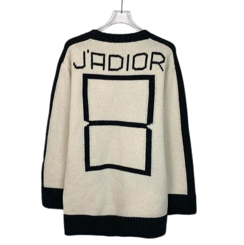 Dior Dior Colorblock Wool Sweater for Women 0089 Size XXS / US 00 / IT 34 - 2 Thumbnail