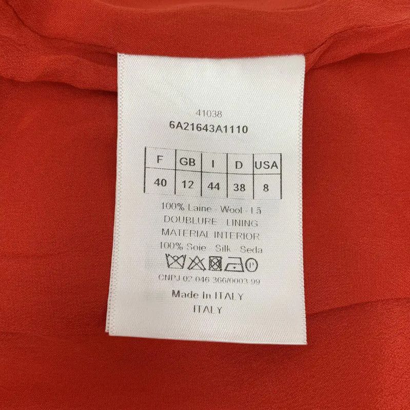 Dior Dior Red Wool Women's Dress 0089 Size M / US 6-8 / IT 42-44 - 6 Thumbnail