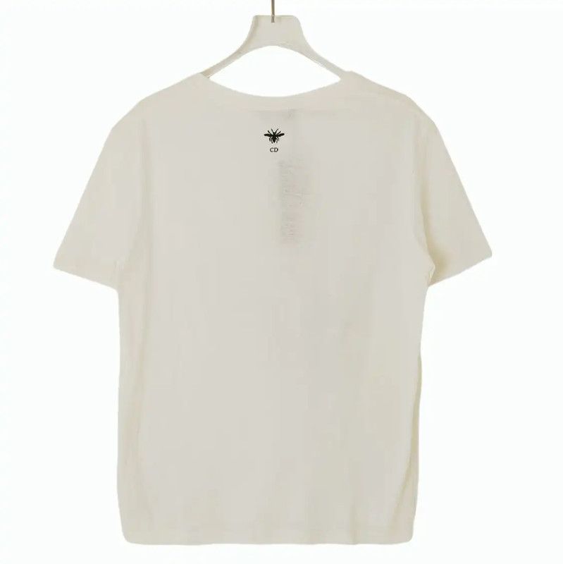 Dior Dior White Cotton Women's T-Shirt 0089 Size L / US 10 / IT 46 - 2 Thumbnail
