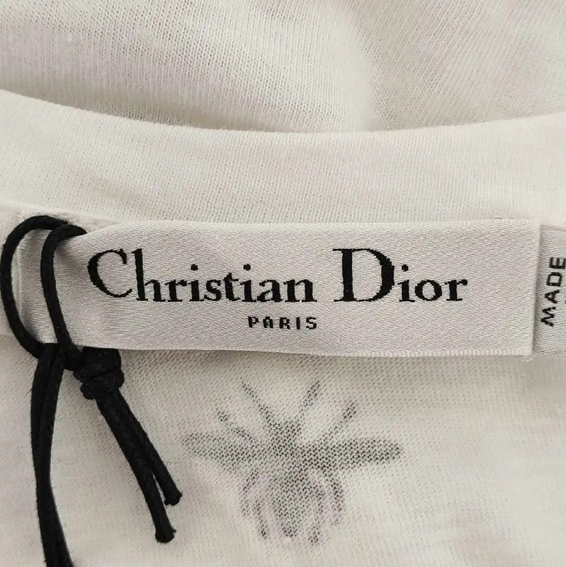 Dior Dior White Cotton Women's T-Shirt 0089 Size L / US 10 / IT 46 - 5 Thumbnail