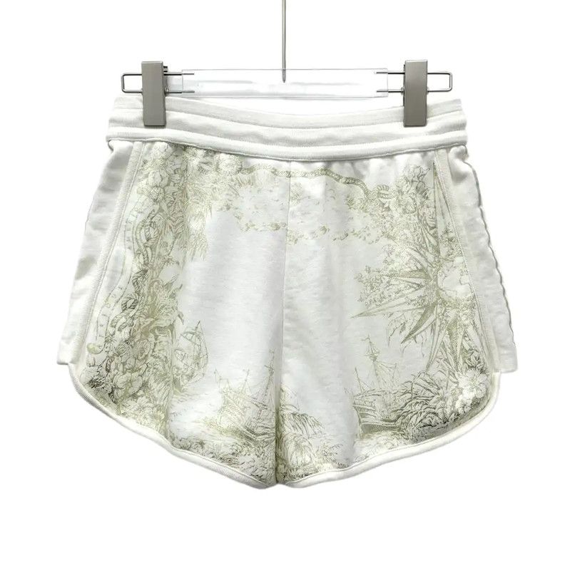 Dior Dior Women's White Cotton Shorts 0089 Size 23" - 2 Thumbnail