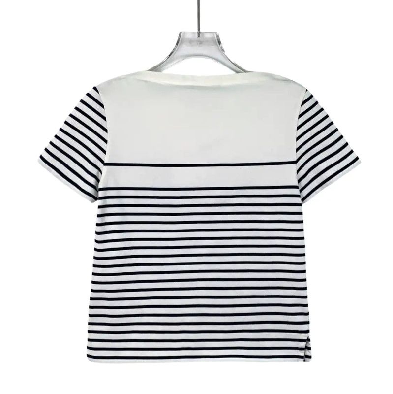 Dior Dior Colorblock Cotton T-Shirt for Women 0089 Size XS / US 0-2 / IT 36-38 - 2 Thumbnail