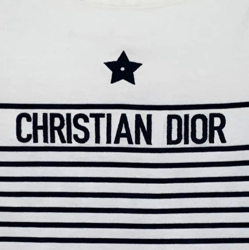 Dior Dior Colorblock Cotton T-Shirt for Women 0089 Size XS / US 0-2 / IT 36-38 - 4 Thumbnail