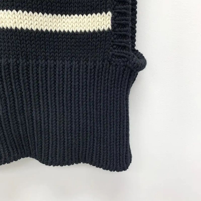 Dior Dior Black Striped Knit Pullover Sweater 0089 Size XXS / US 00 / IT 34 - 4 Thumbnail